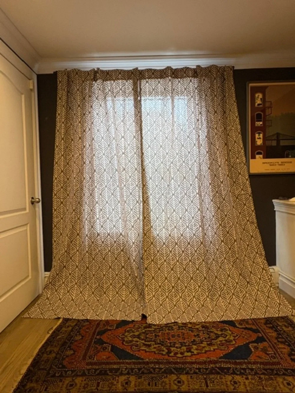 West Elm Curtains with Pretty Block Print